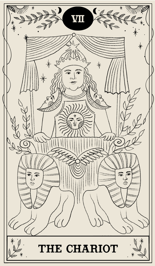 The Chariot Tarot Card Illustration 
